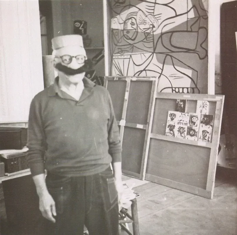 安德烈．戈麥斯 1956 年作品〈畢卡索與格魯喬〉