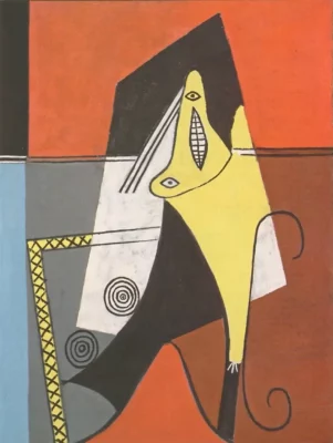 畢卡索 1927 年作品〈坐在扶手椅上的女人〉